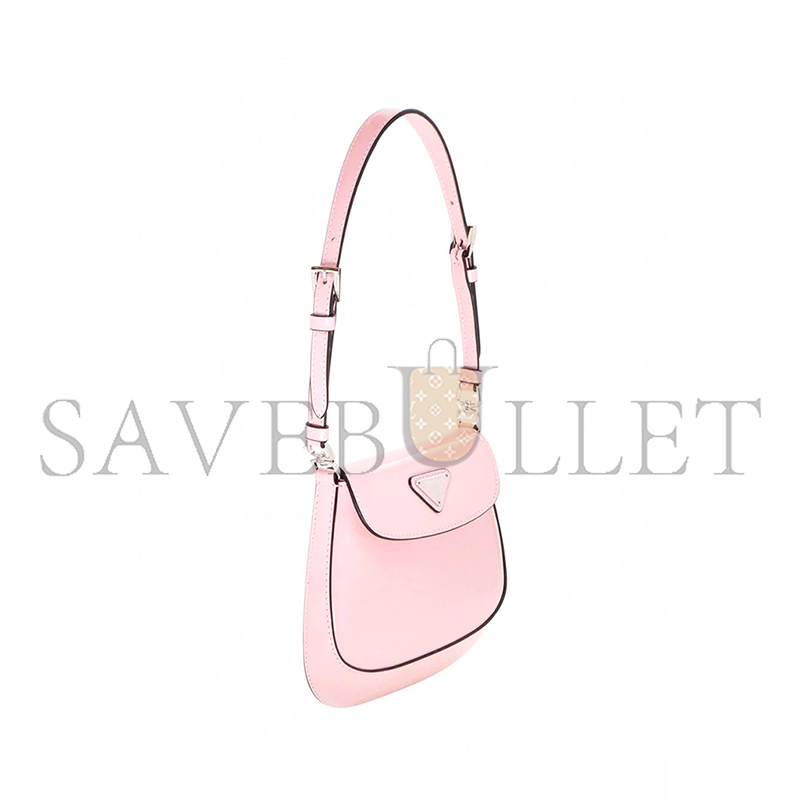 PRADA WOMEN'S BAG PALE PINK LEATHER WITH LOGO 1BH188 (17*14.5*3cm) 